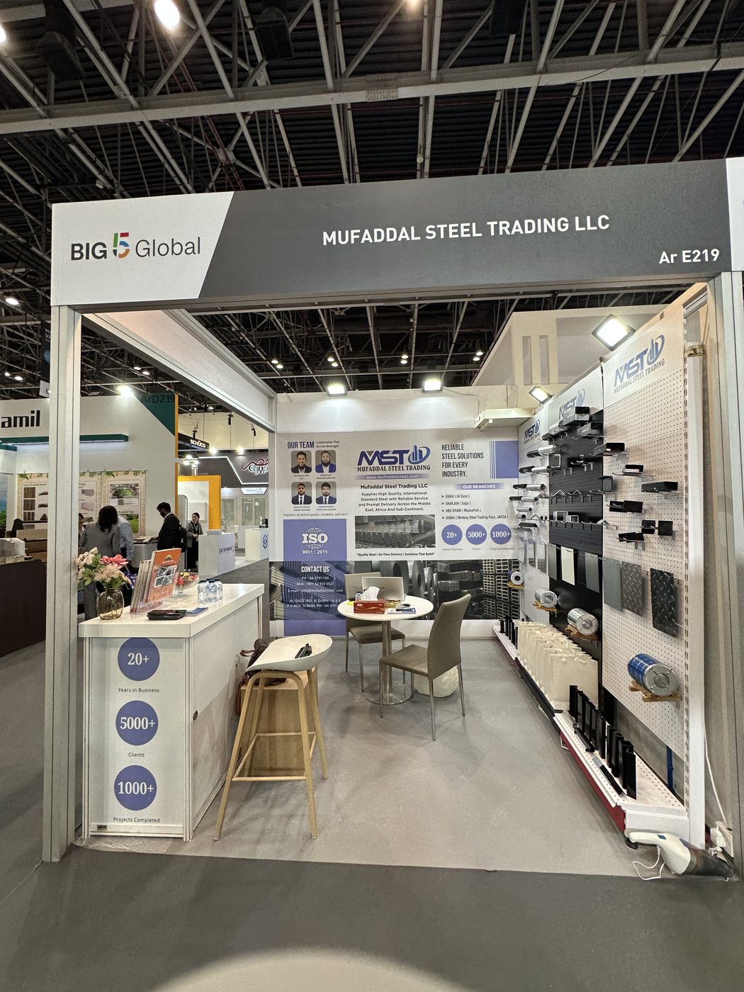 Mufaddal Steel Trading LLC exhibition booth